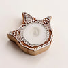 Gift Eco-friendly Diya-Shaped Candle Holder With Tea Light Candle - Set Of 2