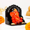 Gift Ecstatic Ganesha Statue And Kesar Pista Modak Combo