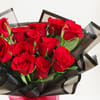 Buy Elegant 12 Red Roses Bouquet For Valentine's Day