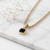 Buy Elegant Black Onyx Pendant Gold Necklace for Dad
