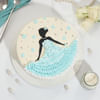 Gift Elegant Blue Blossom Cake For Her