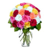 Elegant Bunch of 24 Roses in Assorted Colors Online