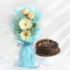 Elegant Floral Bliss With Chocolate Cake Online