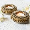 Gift Elegant Ghungroo Diyas - Set Of 2