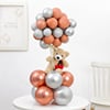 Elegant Metallic Balloon & Teddy Bear Bouquet