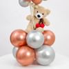 Shop Elegant Metallics Balloon And Teddy Arrangement