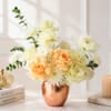 Elegant Peach & Ivory Floral Arrangement for Him