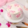 Elegant Pink Swirl Cream Cake Online