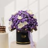 Elegant Purple Daisy Arrangement with Led Lights