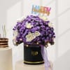 Elegant Purple Daisy Birthday Arrangement
