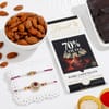 Elegant Rakhi Set And Dark Chocolate Hamper Online