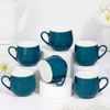 Elegant Sips Bloom Porcelain Cups - Set Of 6 Online