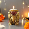Buy Elephant Hand Painted T-Light Holder