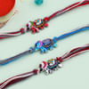 Elephants Decorative Enamel Rakhi (Set of 3) Online