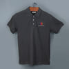 Shop Embroidered Classic Polo T-shirt for Men (Charcoal Grey)