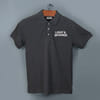 Shop Embroidered Classy Polo T-shirt for Women (Charcoal Grey)