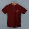 Shop Embroidered Classy Polo T-shirt for Women (Maroon)