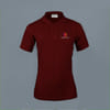 Embroidered Classy Polo T-shirt for Women (Maroon) Online