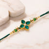 Gift Emerald Clover Stone Rakhi