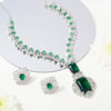 Emerald Green CZ Necklace Set Online