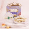 Emerald Rakhi and Kaju Katli Combo