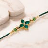 Gift Emerald Rakhi and Toblerone Combo