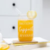 Emotional Support Beverage - Can-Shaped Glass With Straw Online