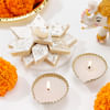 Enchanting Diya And Kaju Katli Diwali Combo Online