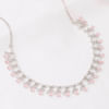 Gift Enchanting Grace - Rose Pink CZ Necklace With Earrings