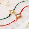 Shop Enchanting Kundan Rakhi Set Of 2 With Soan Papdi