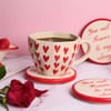 Gift Endearing Heart Mug And Coaster Set - Single Piece