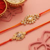 Eternal Bond Set of 2 Exquisite Kundan Rakhis Online