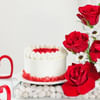 Buy Eternal Love Cake And Roses Combo
