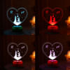 Buy Evergreen Love Personalized LED Lamp - Wooden Finish Base
