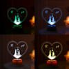 Shop Evergreen Love Personalized LED Lamp - Wooden Finish Base