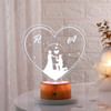 Evergreen Love Personalized LED Lamp - Wooden Finish Base Online