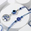 Gift Evil Eye Charm Bhaiya Bhabhi Rakhi Hamper