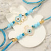 Evil Eye Elephant and Hamsa Rakhi Set Of 2 Online