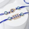 Gift Evil Eye Rakhi Set with Ferrero Rocher