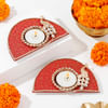 Exquisite D-Shape Peacock Diyas For Diwali Online