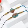 Gift Exquisite Floral Meenakari Rakhis Hamper