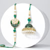 Exquisite Green Bhaiya Bhabhi Rakhi Set Online