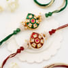 Exquisite Kundan Meenakari Rakhi Set Of 2 Online