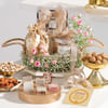 Exquisite Metal Basket Karwa Chauth Hamper Online