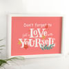 Gift Fall In Love With Yourself  Frame