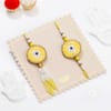 Gift Family Protection Yellow Rakhi - Set of 3