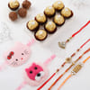 Family Rakhi Set Of 6 With Ferrero Rocher Chocolates Online