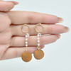 Buy Fancy Wood, Pearl and Crystal Earrings