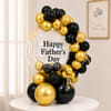 Gift Father's Day Black & Gold Balloon Arrangement