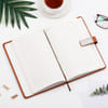 Shop Father's Day Personalized Brown Diary And Pen Combo